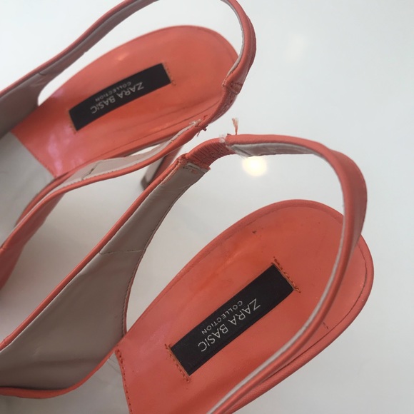 Zara Leather Slingback Heels - Picture 4 of 7